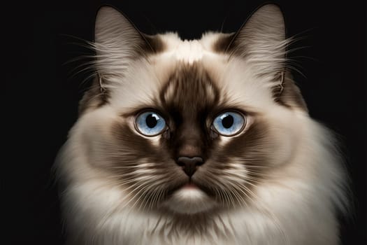 Cute birman cat portrait