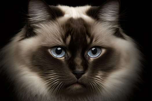 Cute birman cat portrait