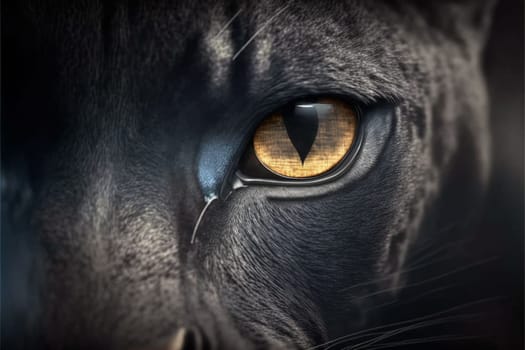 Black panther face on black background