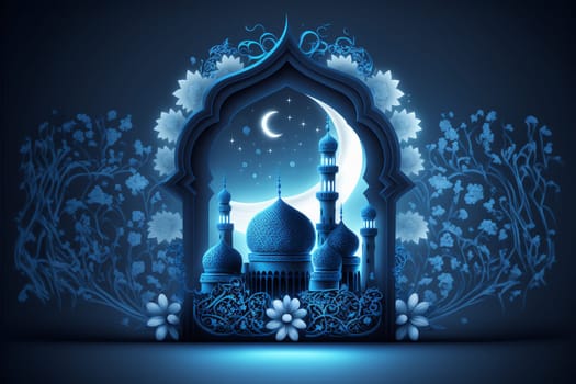 Abstract Ramadan Kareem background. Digital 3D illustration