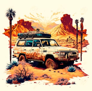 The rugged terrain and beautiful scenery provide the perfect backdrop for this powerful vehicle. Whether you're exploring the great outdoors or tackling tough terrain, this image is sure to inspire your next adventure. Perfect for any nature or travel enthusiast, this image is sure to be a hit on any stock photo website.