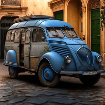 This proud piece captures the iconic and enduring beauty of the Peugeot brand vehicles, which were produced in Algeria and are closely associated with the country. The painting showcases the vehicle's durability and versatility, set against the diverse landscape of the country.