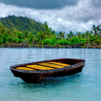 This painting depicts the Piula Cave Pool, a popular swimming spot and natural landmark in Samoa. The image is generated with the use of an AI, which allows for a unique interpretation of this stunning location. The vibrant colors and intricate details showcase the blending of technology and nature in modern society.