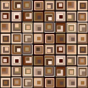 Brown geometrical pattern with squares