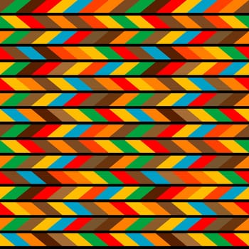 Colorful polygonal geometric seamless pattern. Zig zag style background