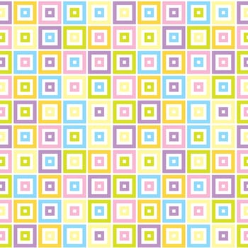 Concentric squares. Colorful geometric seamless pattern.