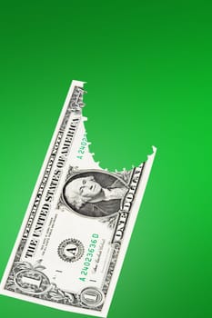 A dollar bill with taxes taken out.