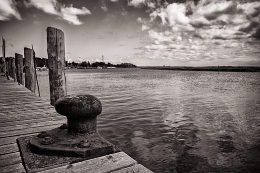 Zingster Strom river at the port of Zingst, Fischland-Darß peninsula, Mecklenburg-West Pomerania, Germany