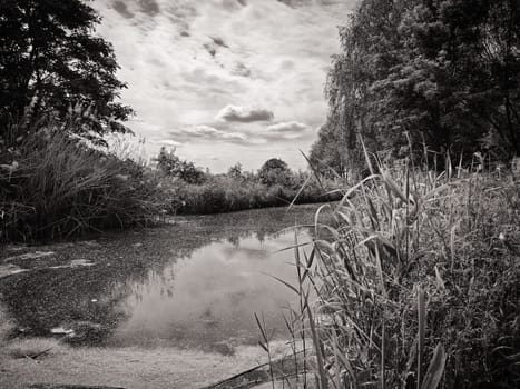 small canal in Brandenburg countryside, Germany