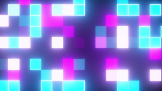 Abstract colorful squares. Computer generated 3d render