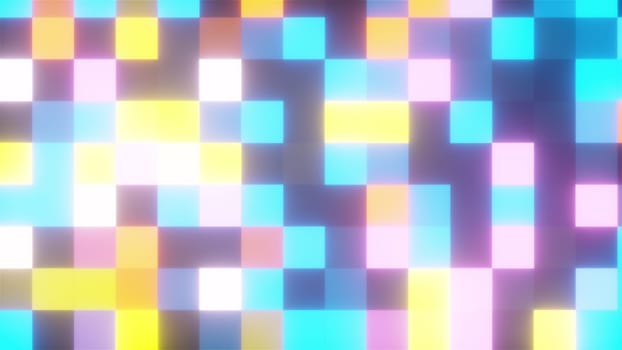 Abstract colorful squares. Computer generated 3d render