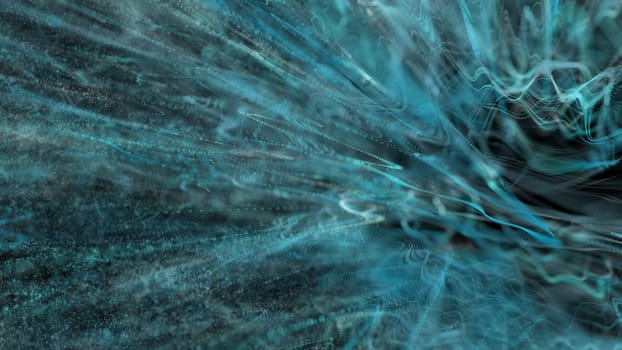 Flow particles. Computer generated 3d render