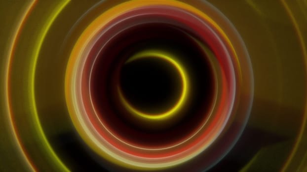 Radial neon lines. Computer generated 3d render