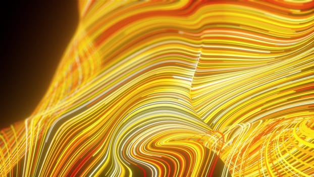 Stream lines. Computer generated 3d render