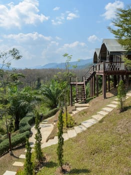Resort house on the mountain in Thailand