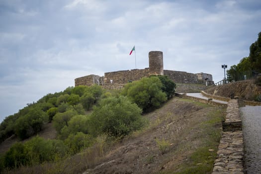 View on the castle of Aljezur in Portugal
