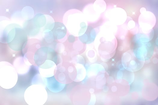 Abstract blurred vivid spring summer light delicate pastel pink white bokeh background texture with bright soft color circles and bokeh lights. Card concept. Beautiful backdrop illustration.