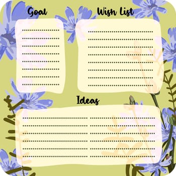 Bullet journal coloured School timetable with FLOWER AND BUTTERFLY themes. Week days, months, planner, habit tracker