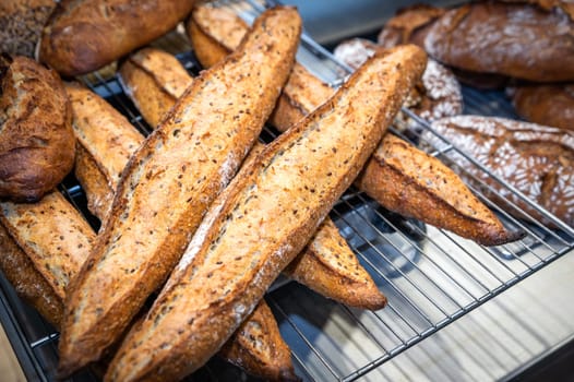 Tasted and fresh beautiful bread named french baguette