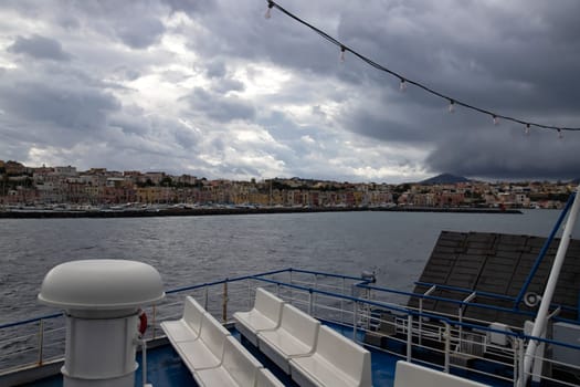 Procida Island in the storm.