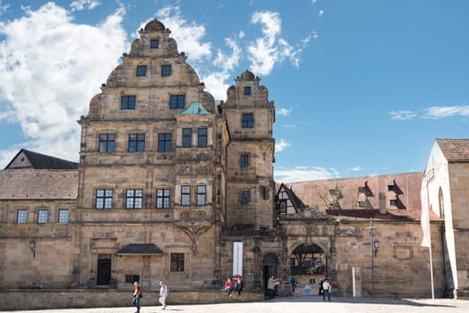 The old medieval Alte Hofhaltung near the Bamberg cathedral, Germany