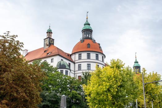 View on Neuburg Castle in Neuburg at the Danube in Fall, Germany