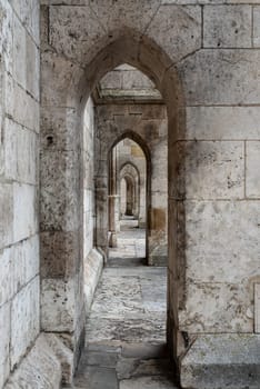 Walk through the facade of the gothic Cathedral in Regensburg in Bavaria, Germany