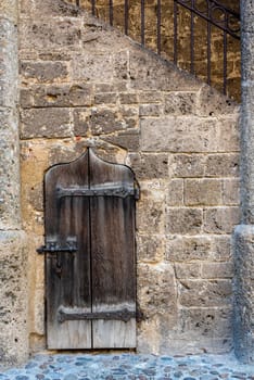 Beautiful medieval courts of Burghausen Castle in Bavaria, Germany