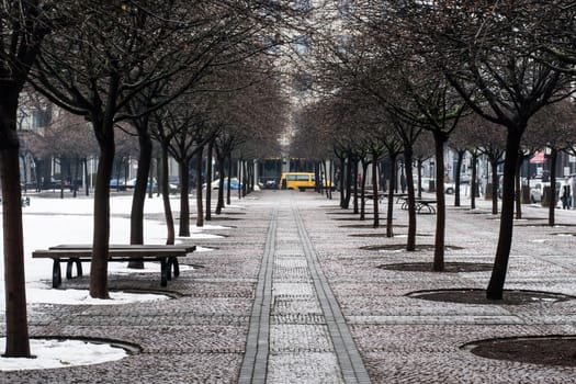 Berlin, Germany, February 2013: Gendarmenmarkt in winter