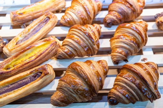 Famous french pastery named chocolatine or chocolate bread