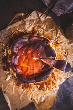 Homemade Basque Burnt Cheesecake (San Sebastian Basque Cheesecake). this is the cheesecake that wants to get burnt and cracked.
