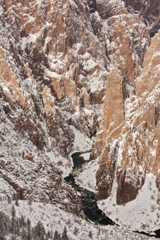 Black Canyon National Park in winter Gunnison, Colorado, USA