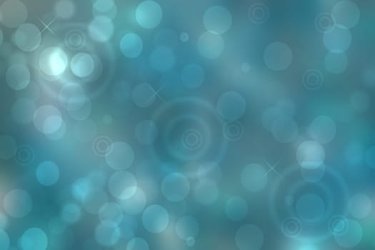 Abstract gradient of light blue turquoise dark blue white background texture with glowing circular bokeh lights. Beautiful colorful spring or summer backdrop.