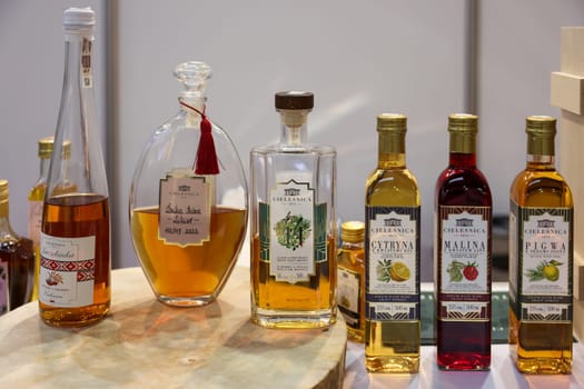Cracow, Poland - November 17, 2022: International Wine Trade Fair ENOEXPO in Cracow. Producers of wine from all around the world meet the importers distributors and representatives.