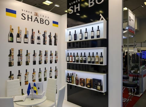 Cracow, Poland - November 17, 2022: International Wine Trade Fair ENOEXPO in Cracow. Producers of wine from all around the world meet the importers distributors and representatives.