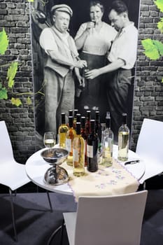 Cracow, Poland - November 17, 2022: International Wine Trade Fair ENOEXPO in Cracow. Producers of wine from all around the world meet the importers distributors and representatives.