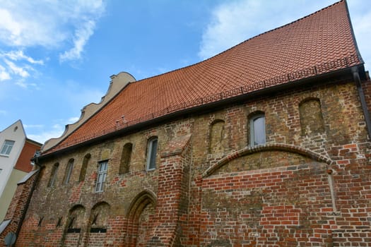 House in the historic Hanseatic city of Wismar, on the Baltic Sea coast of Mecklenburg-West Pomerania in Germany