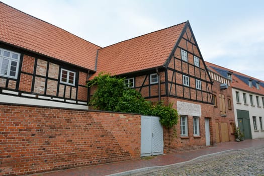 House in the historic Hanseatic city of Wismar, on the Baltic Sea coast of Mecklenburg-West Pomerania in Germany