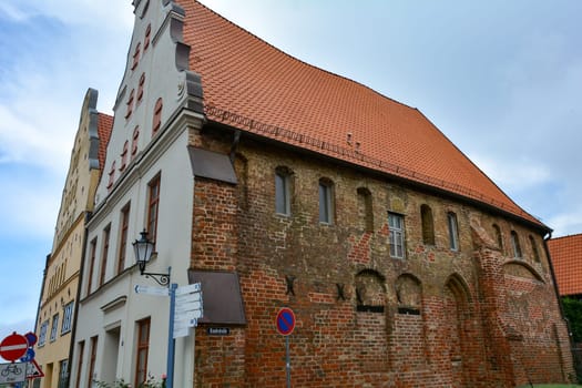 House in the historic Hanseatic city of Wismar, on the Baltic Sea coast of Mecklenburg-West Pomerania in Germany