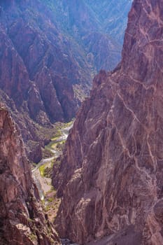 Black Canyon National Park in Gunnison, Colorado. Gunnison River.