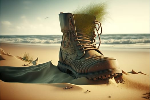Boot am Strand.
