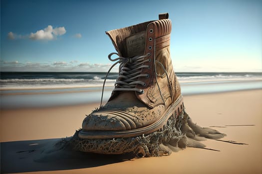 Boot am Strand.