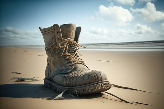Boot am Strand.