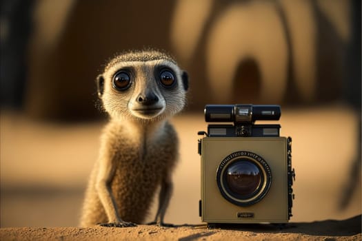 Camera and a meerkat.