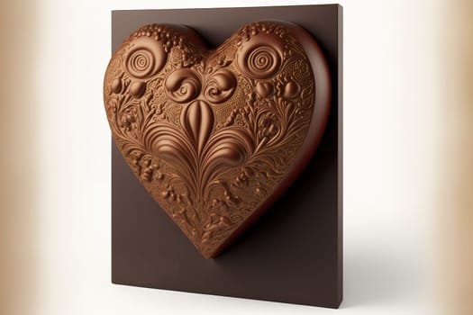 chocolate Valentine's Day heart card.