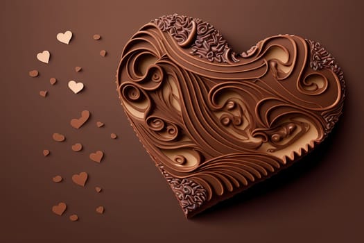 chocolate Valentine's Day heart card.