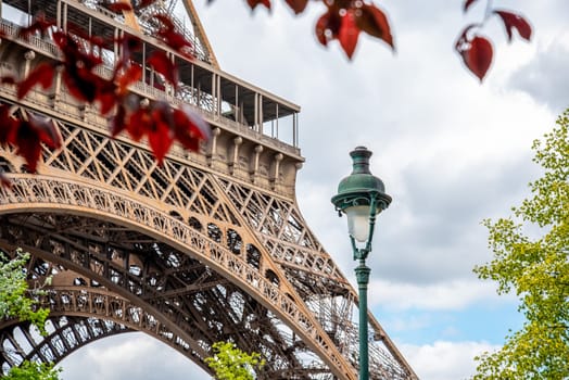 View of the Eiffel Tower in Summer, Paris, France