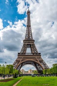 View of the Eiffel Tower in Summer, Paris, France