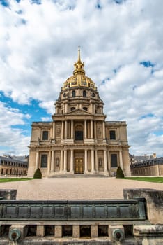 Famous Dome des Invalides with the tomb of Napoleon inside, Paris, France