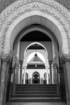 Entrance to a court of the Grande Mosquee de Paris, France